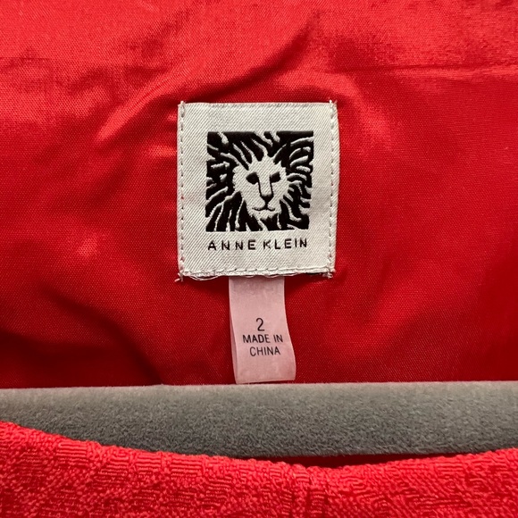NWOT Anne Klein Dress Orange Flare with cool back zip Size 2 - Picture 3 of 3
